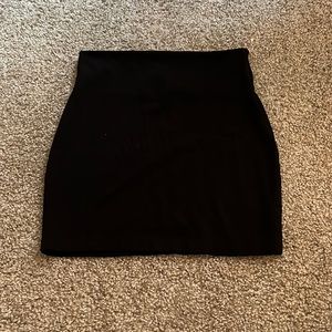Black mini skirt